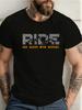 Premium Herren Sommer T-Shirts Bequem Atmungsaktiv und Erwachsenen T-Shirts The RIDE Herren T-Shirts für den Sommer