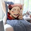 Itadori Yuji Animation Jujutsu Kaisen Pillow Case Square Pillow Bedroom Sofa Leisure ComfortCarLiving Room Home Decoration 40X40