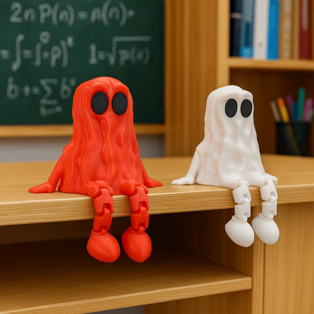 PLA 3D Printed Ghost Ornament Mini Ghost Statue Cute Ghost Fidget Toys  Home Decor