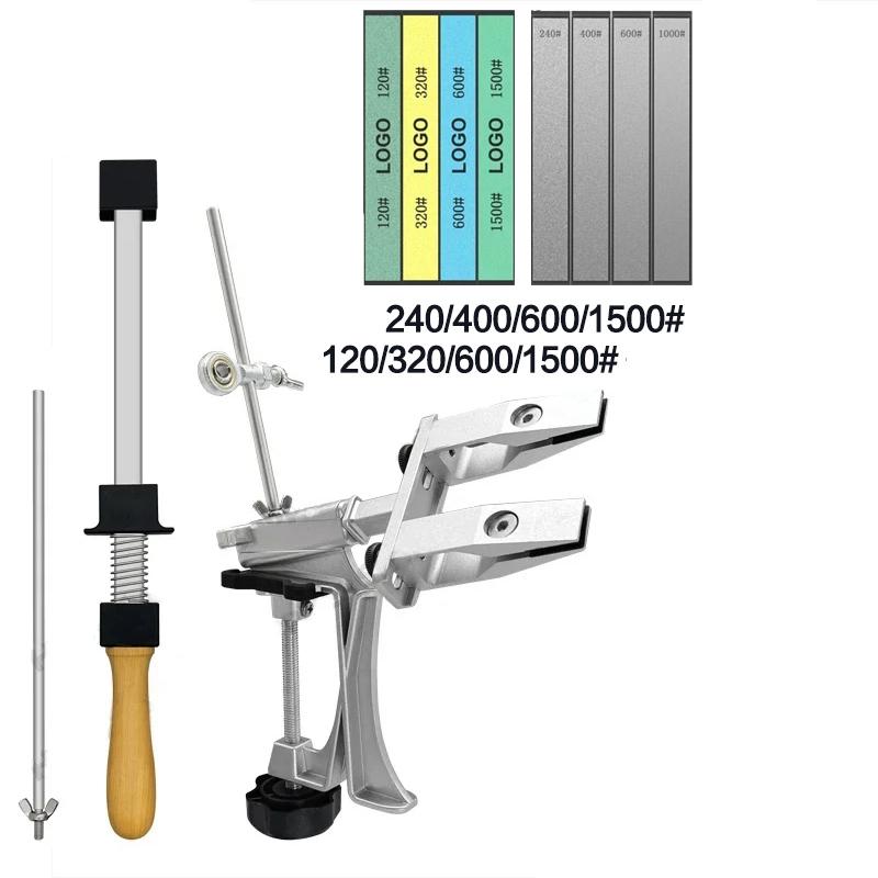 Affilacoltelli Professionale Lega di Alluminio Affilacoltelli ad Angolo Fisso Pietra Diamantata Pietra per Affilare Strumenti da Cucina Macchina Affilatrice Coltelli