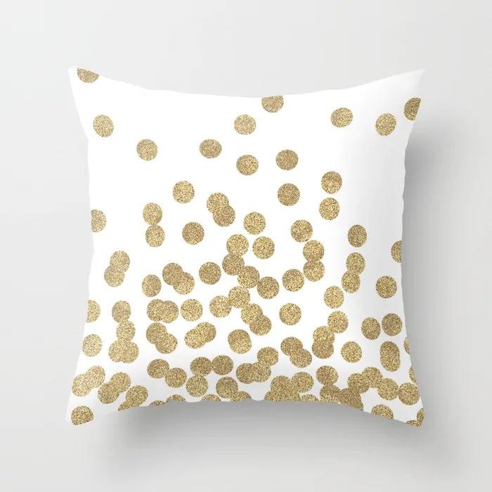 Peach Leather Velvet Yiwu Pillow Creative Home Car Cushion Picture Pillow Case Golden Bee Sofa
