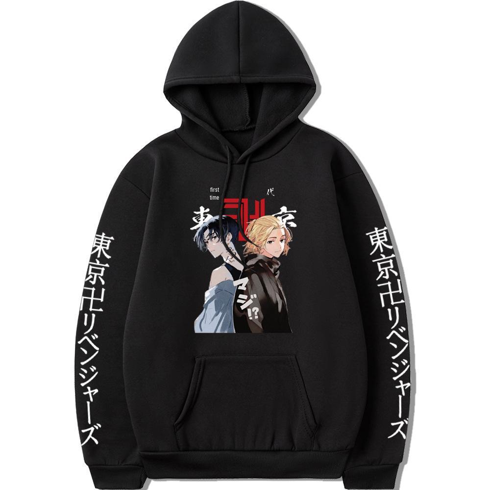 Tokyo Revengers Anime Print Loose Hooded Sweatshirt