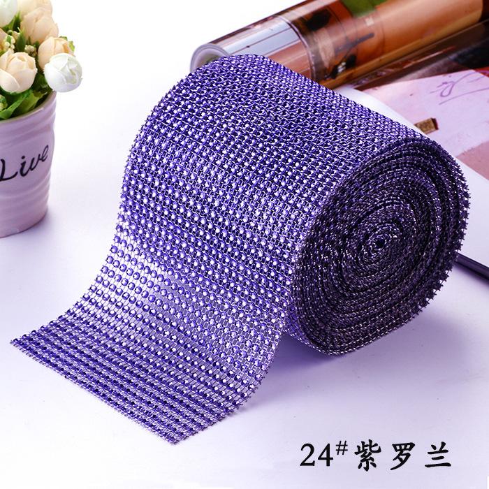 10Yard 4mm Crystal Rhinestones Fabric Elastic Mesh Net Crystal Trim Fabric for Diy Garment Dresses Scarf Mask Material