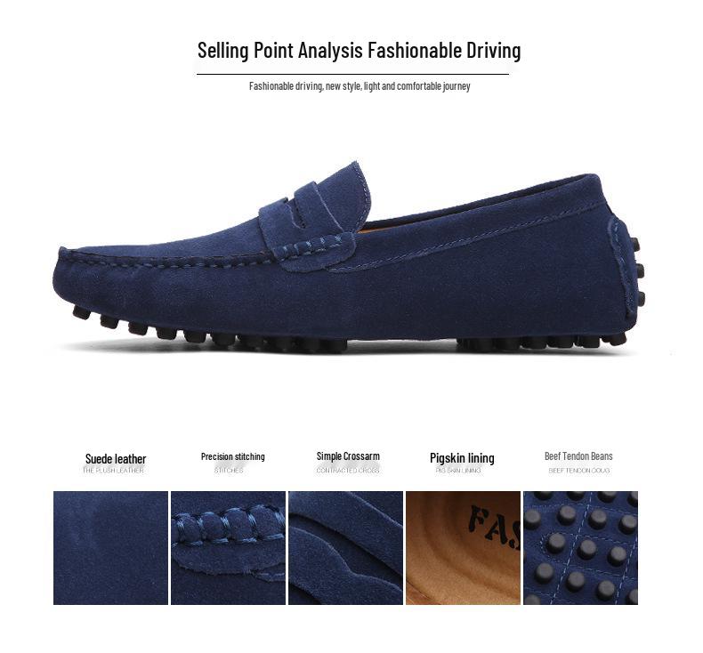 Elegante Lässige Herren Leder Slipper - Klassischer Britischer Schlupfstil, Übergrößen Verfügbar