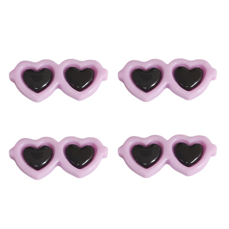 10pcs/bag Acrylic Heart-Shaped Glasses DIY Crafts To Make Jewelry Accessories