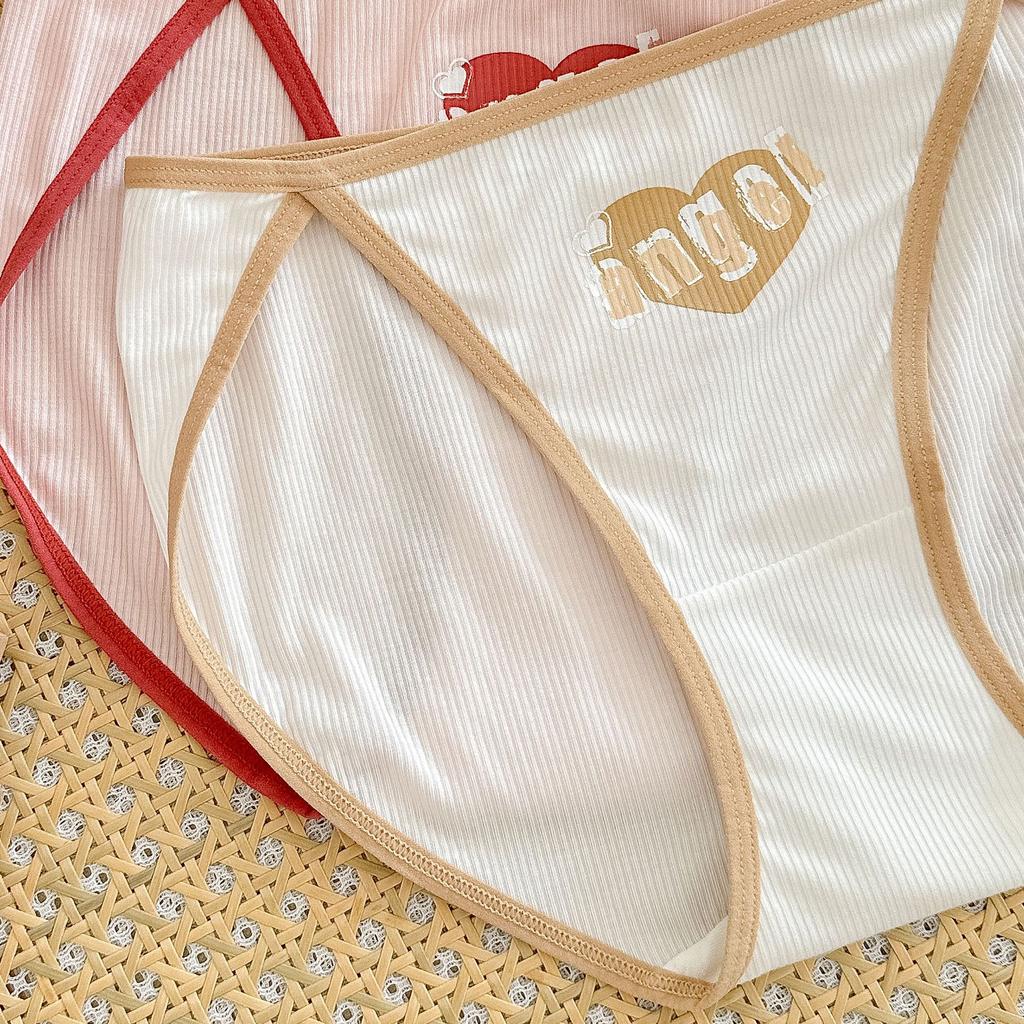 Damska Antybakteryjna Dziewczęca Bielizna Seksowne Majtki z Wysokim Rozcięciem Oddychający Krocze Słodkie Czyste Pragnienie Majtki