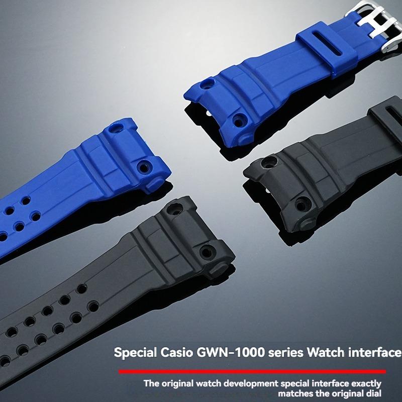 Ersatz-Uhrenarmband für Casio GWN-1000B/GWN-1000 Gulfmaster Herren Wasserdichtes Harzarmband Modell 5371 Langlebiges Gummi-Armband