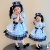 Girl cartoon rabbit police officer Lolita dress summer dress mesh princess dress fluffy dress birthday dress