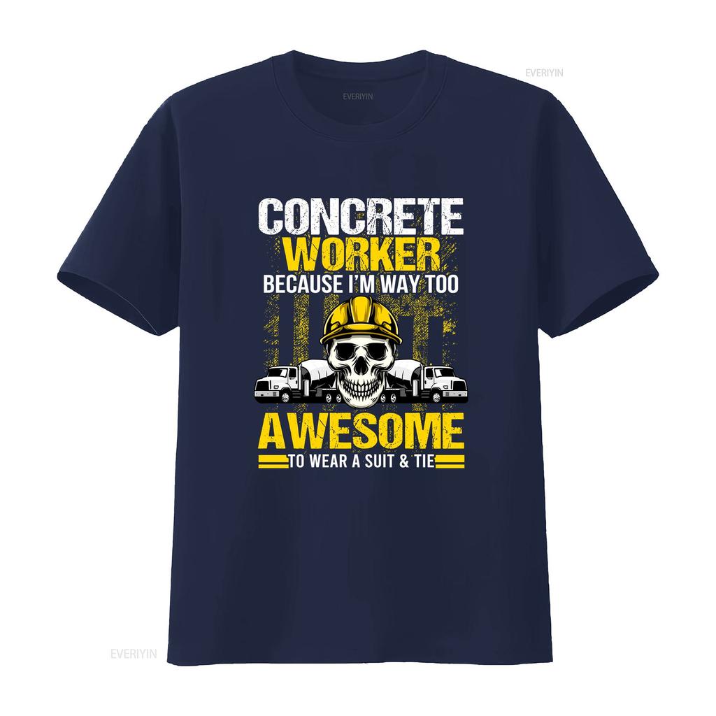 Beton T-Shirt Bau Asphalt LKW Gebäude ID 2351 Vintage Gewaschenes Oberteil Für Jeden Tag Mode Grafik Leicht