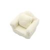 Plush Dollhouse Sofa White Doll House Furniture Model Miniature Lazy Sofa  Doll House Accessories