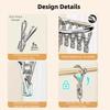 Stainless Steel Socks Drying Rack Windproof Clothes Drying Hanger Sock Laundry Airer  Balcony