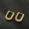 Vinatge Simple Fashion Square Trendy Hoop Earrings for Women 2026 French Ins Chic Party Jewelry Gifts