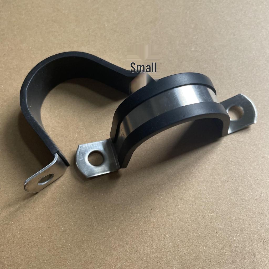 304 Stainless Steel U-Shaped Pipe Clamp with Pad for Water/Cable