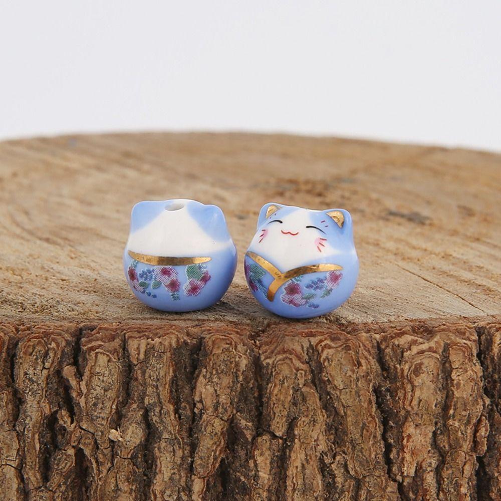 Kitty Maneki-neko Beads Cat DIY Jewelry Accessory Fashion Plutus Cat Beads  DIY Jewelry