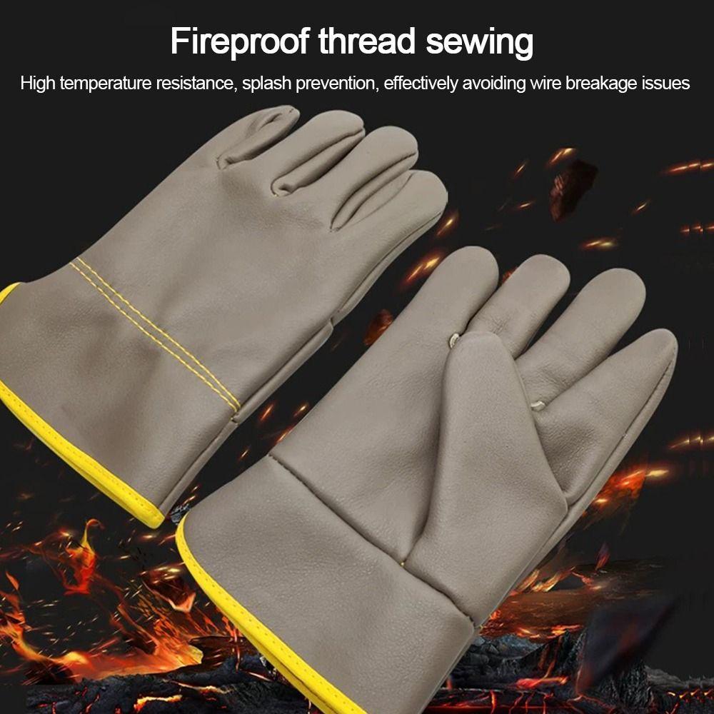Gants de soudure en cuir de vache Court Gants de sécurité Nouveau Gant de mécanicien