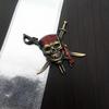 Customized 3D Pirate Skull Metal Car Sticker - Captain Jack Tail Label Body Decoration.