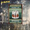 Vintage Wisdom Comes Out Bourbon Whiskey Metal Sign 12x8 Inch Rustic Aluminum Wall Decor Retro Ice Cubes Tin Plaque Bar Art