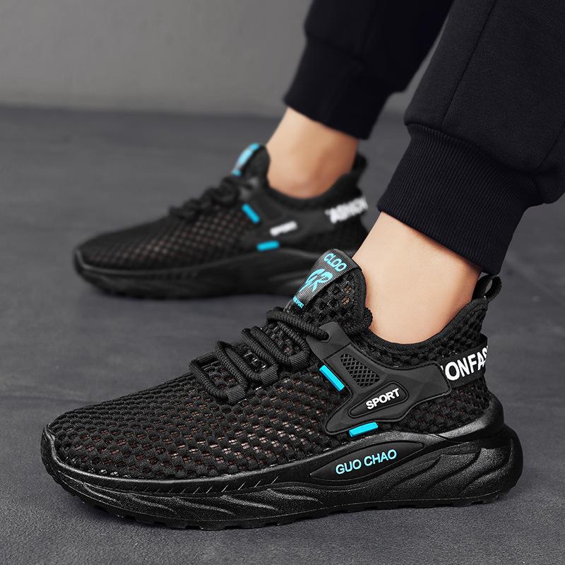 Summer new mesh shoes breathable fly knitting hollowed casual sports shoes youth street shots ins Internet celebrities popular shoes