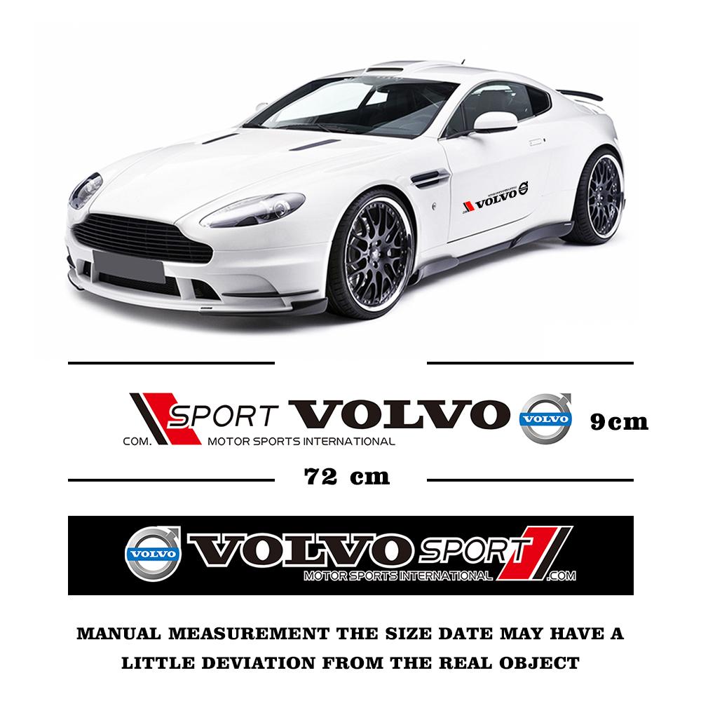 2pcs Car Stickers PU Waterproof Car Door Decorative Sticker For Volvo XC90 V90 V60 XC60 V40 EC40 EX40 S80 S60 S90 C40 XC40 V70