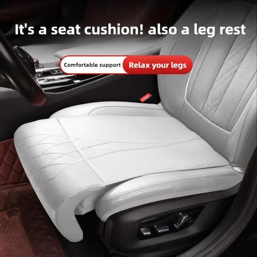 Universal Car Seat Leg Support Extension Leather Seat Padding Mat Cover  Travel