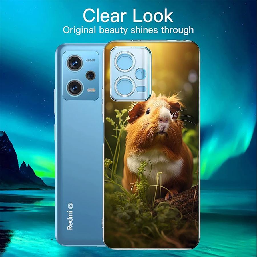 Hamster Portrait Phone Case For Redmi 12 13C 12C 15C 9 10 10C Note 13 Pro Plus 14 15 Pro 9T 9C 9A TPU Soft Cover Clear Cell Case