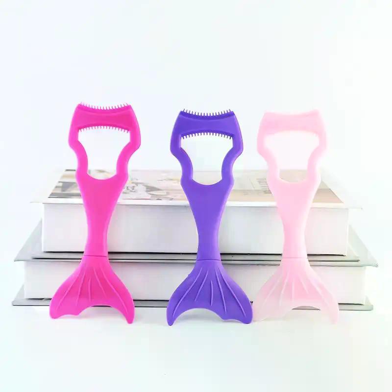 Silicone Mascara Shield Mermaid Extension Applicator Guard Detachable Eye Shadow Eyelashes Tools For Women Girls Beginners