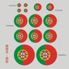 2 sets National flags of all countries Sticker Strip Italian Decal Decor Set Vinyl Badge Bright Color Universal Sticker Auto Styling Accessories