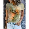 3D Printed T-Shirt for Women Artistic Facial Pattern T-Shirts Summer Fashion O-Neck Loose Tops Short Sleeve Tees Female Clothing