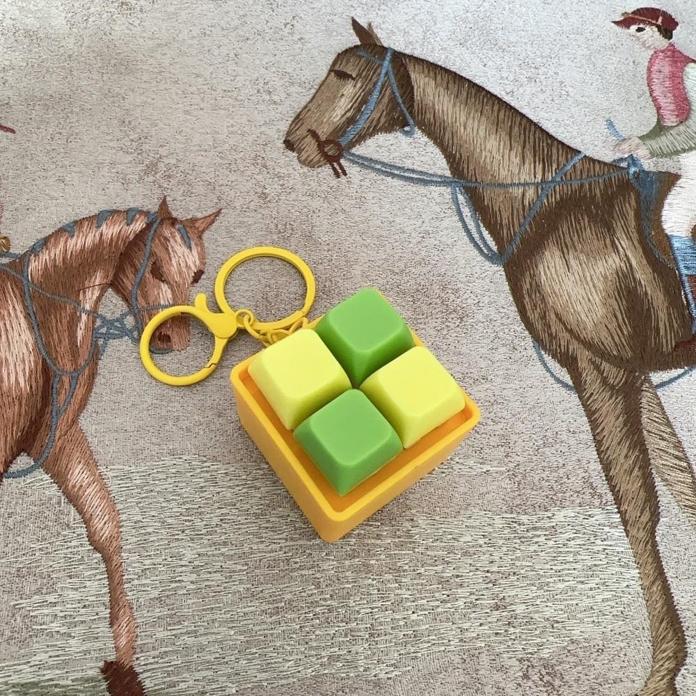 

4 Keys Fidget Keychain Keycap Music Pinch Toy Funny Clicker Toy Pendant for Adult 07