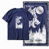 Coolmind MAE 100% Cotton Wolf Printed Exclusive Graphic Men T Shirt Big Size Streetwear Men Tshirt for Men T-shirt Tee Shirts