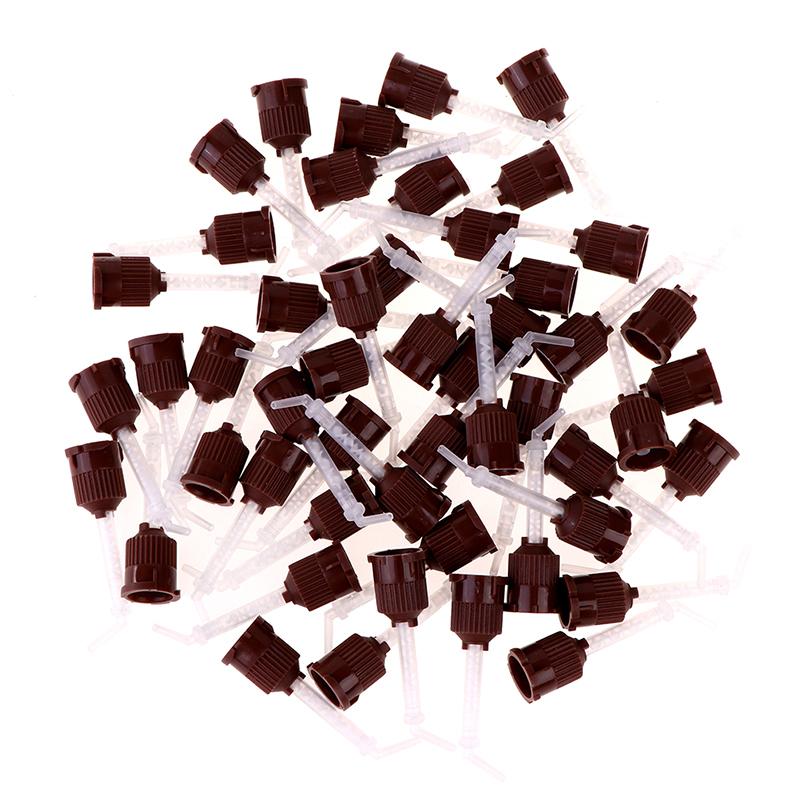50 Pcs Dental Materials Impression Mixing Tips Silicone Rubber Mix Head