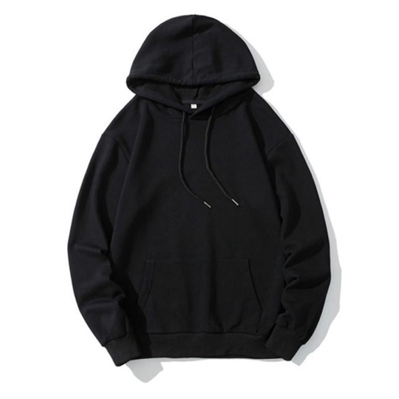 New Solid Color Men's Fashion Autumn and Winter Sweater Casual Hoodie Hooded Sweatshirt