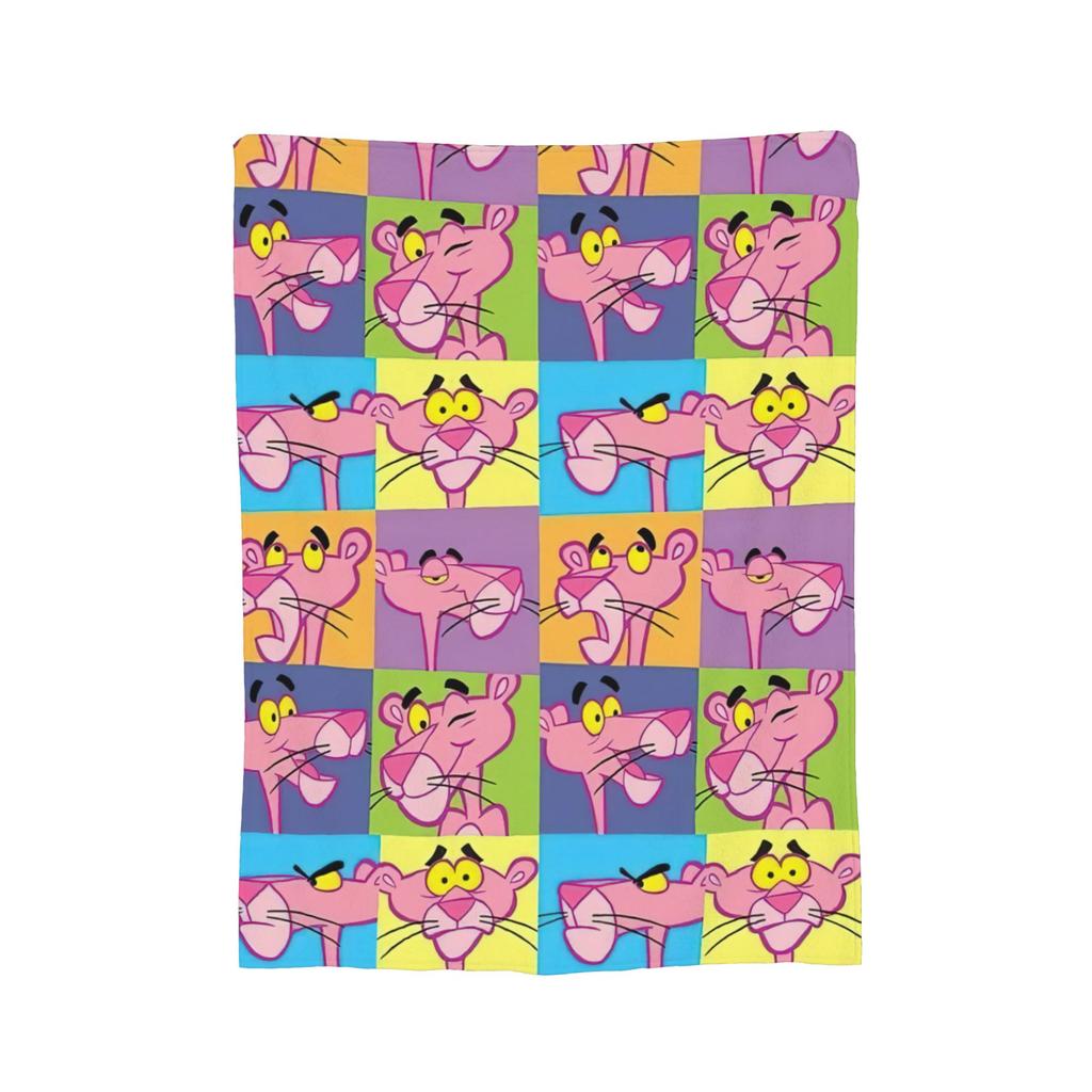 Pinks Panthers Wool Blanket Throw Blanket for Home 125*100cm Bedspread,