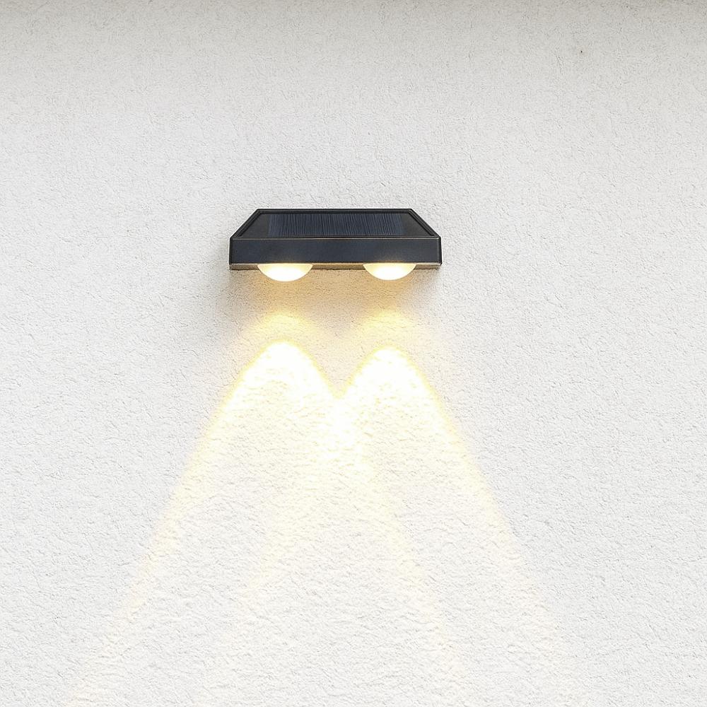 3LED Waterproof Solar Wall Lamps 2LED Solar Wall Lights Yard Atmosphere Wall Lights  Decor