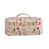 Floral Hair Dryer Storage Bag Dustproof Double-Layer Hair Curler Protective Pouch Large Capacity with Handle Hair Tool Organizer