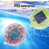 Solar Power Mortorcycle 12LED Warning Light Night Ride Tail Light Anti-rear Strobe RGB Light with Reflective Sticker