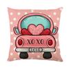 Pillow Cover Valentine's Day Linen Letter Striped Printed Pillow Living Room Decoration Cushion Cover
