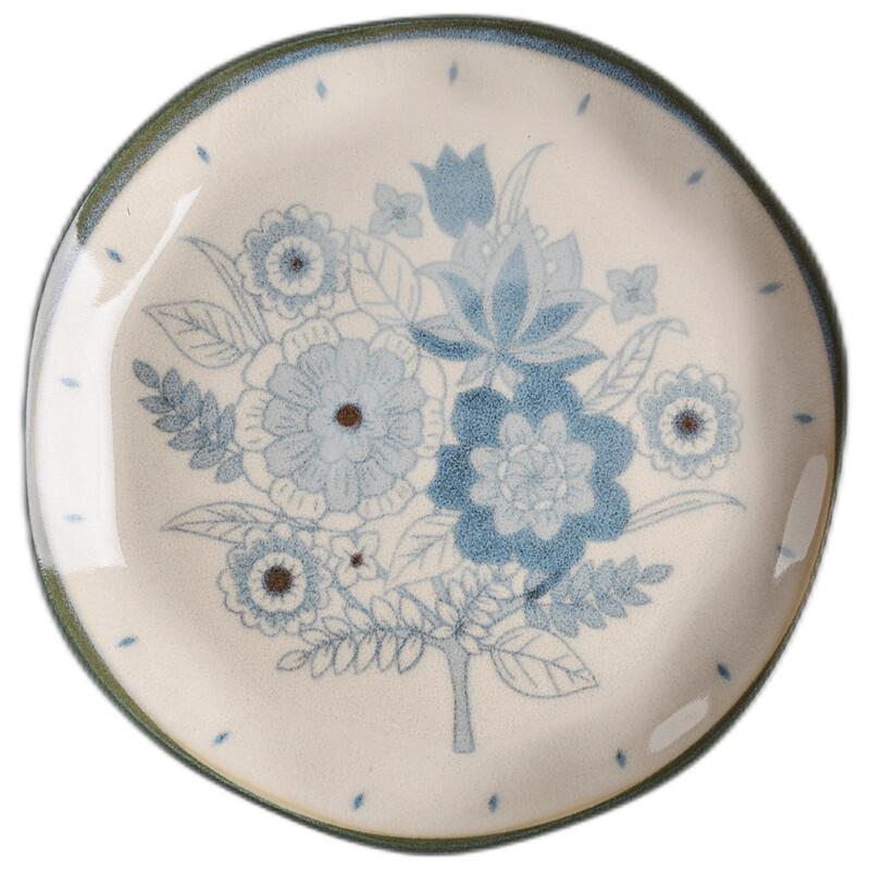 Ru Han Japanese Retro Floral Ceramic Plate
