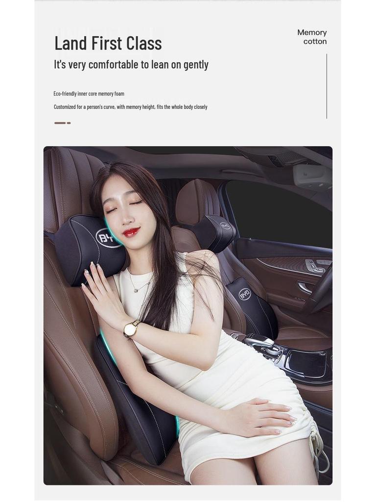 BYD Tang Gen 2 Headrest Neck Pillow & Lumbar Support for Yuan Song Qin E5 F3 Song MAX Cars.