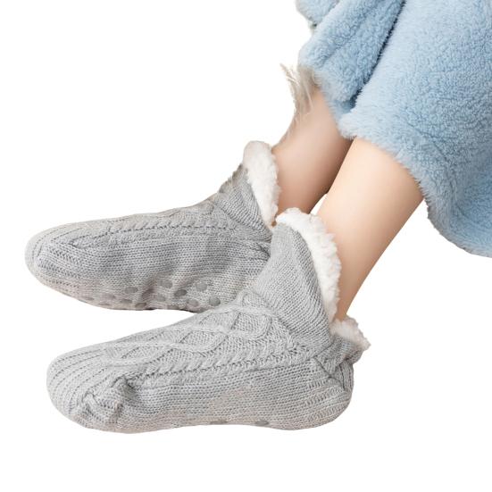 1 Pair Unisex Floor Socks Thickened Design Warm Anti-Slip Socks