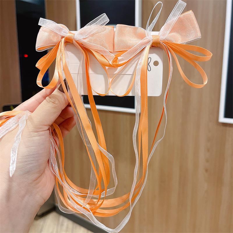 Children's Fairy Bow Ribbon Hairpin: Chinese Style Braided Hair Ornaments for Girls - Hanfu Inspired.