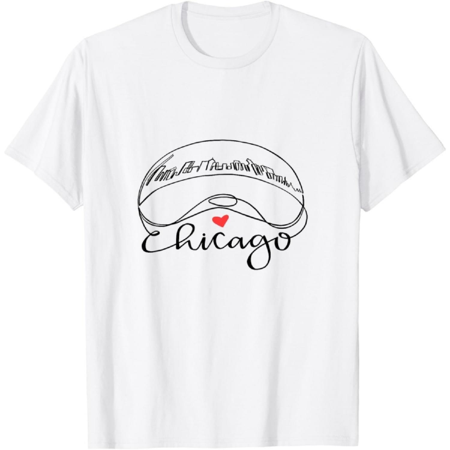Чикаго Cloud Gate _Боб_ Футболка Футболка S белый