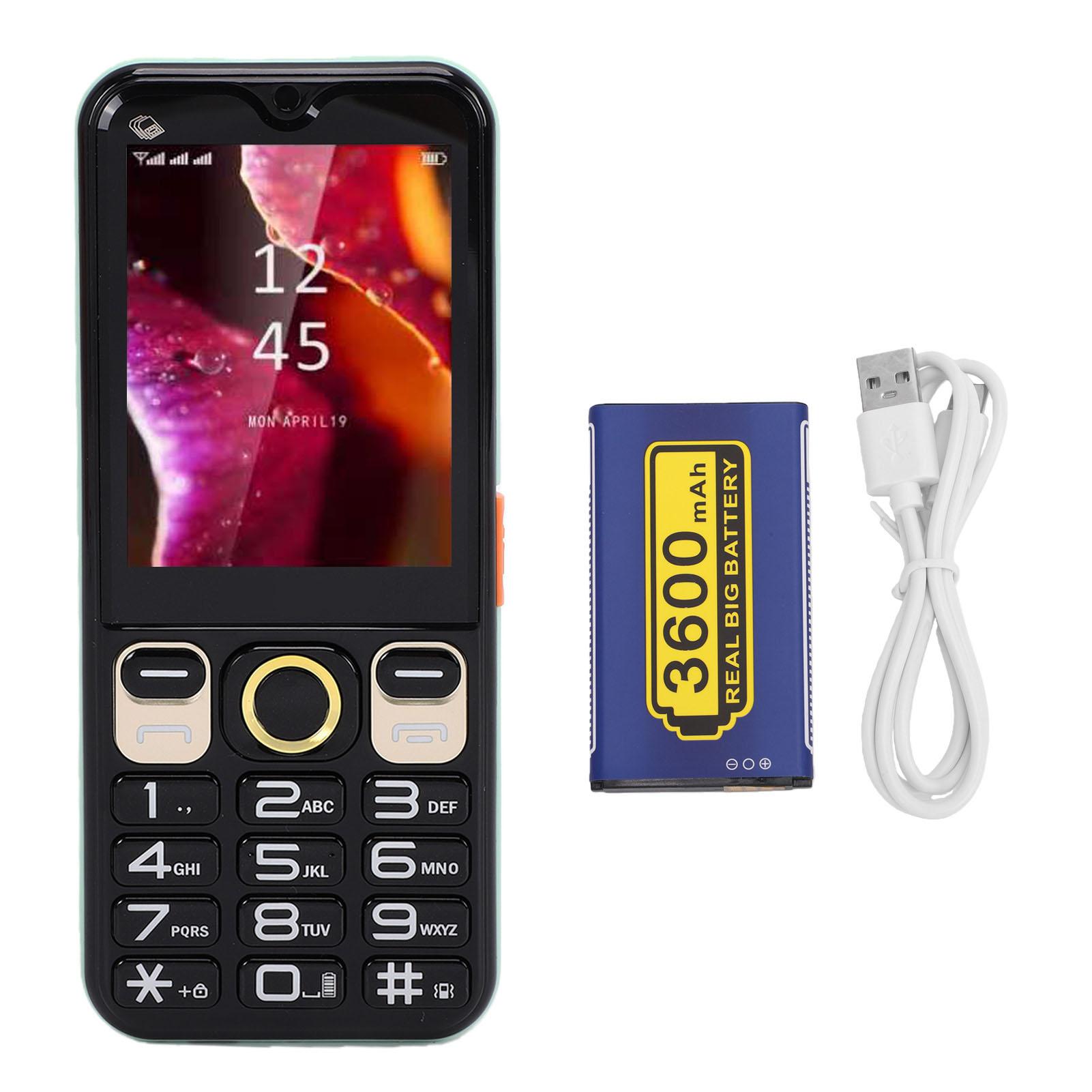 Fishine 2G Unlocked Cell Phone With 2.8 Inch Screen Large Buttons Multifunctional Mobile Phone 3 Sim Card Slots Sos Mp3 Call