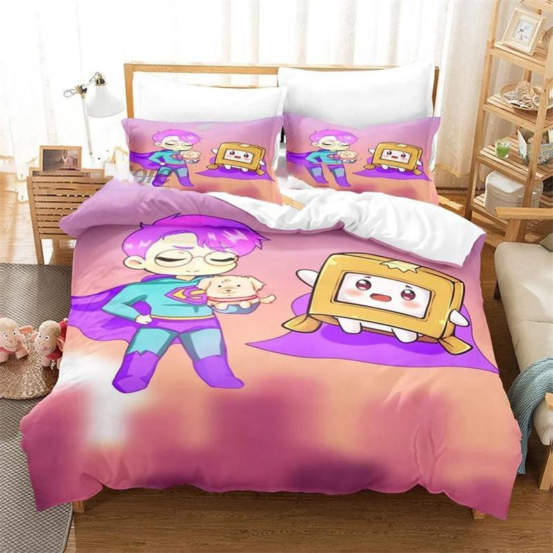 3D Cartoon Foxy Boxy Lanky-box Bettwäsche-Set Bettbezug Schlafzimmer Deckenbezüge Einzelbett Twin King-Size Steppdeckenbezug Zuhause 2/3-teiliges Werkzeug