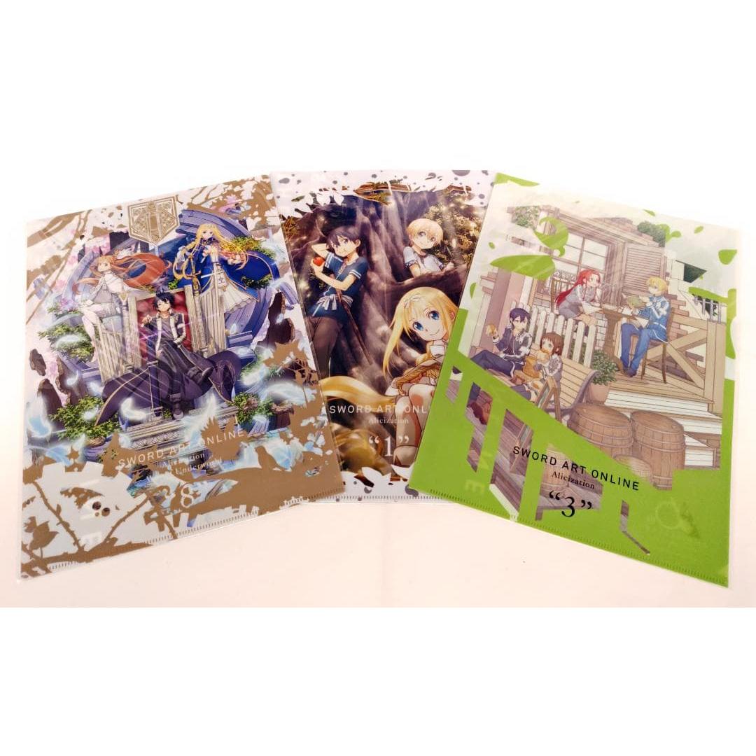 New and unopened SAO Sword Art Online 10th Anniversary Limited Clear File 3 items