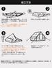 GOTENTIFY Inflatable Tent Air Easy Assembly Person Oxford Lodge TPU Window 4 Seasons Lodge Family Storage Air Pump Included 2-3 Bag, Pegs,