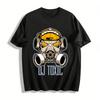 DJ Toxic Gas Mask Graphic Cool Casual Short Sleeve T-Shirt Pure Cotton T-shirt
