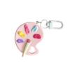 Keychain Pendant Artist Palette Brush Design Keychain Pendant with Metal Lobster Buckles Bags Keys Backpacks Keyring