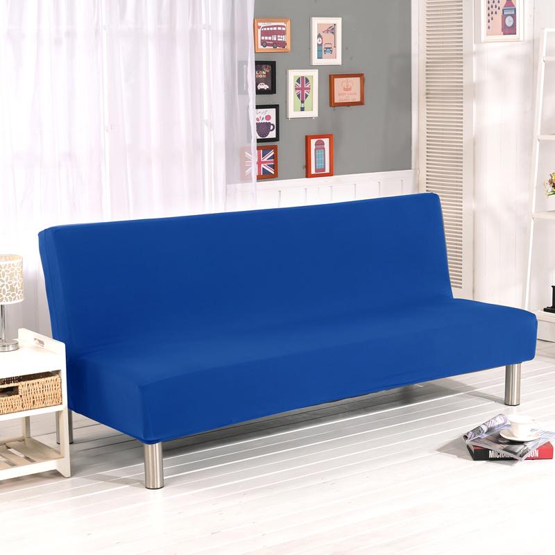 Solid Color Folding Sofa Bed Cover Sofa Covers Spandex Stretch Elastic Material Double Seat Cover Slipcovers for Living Room