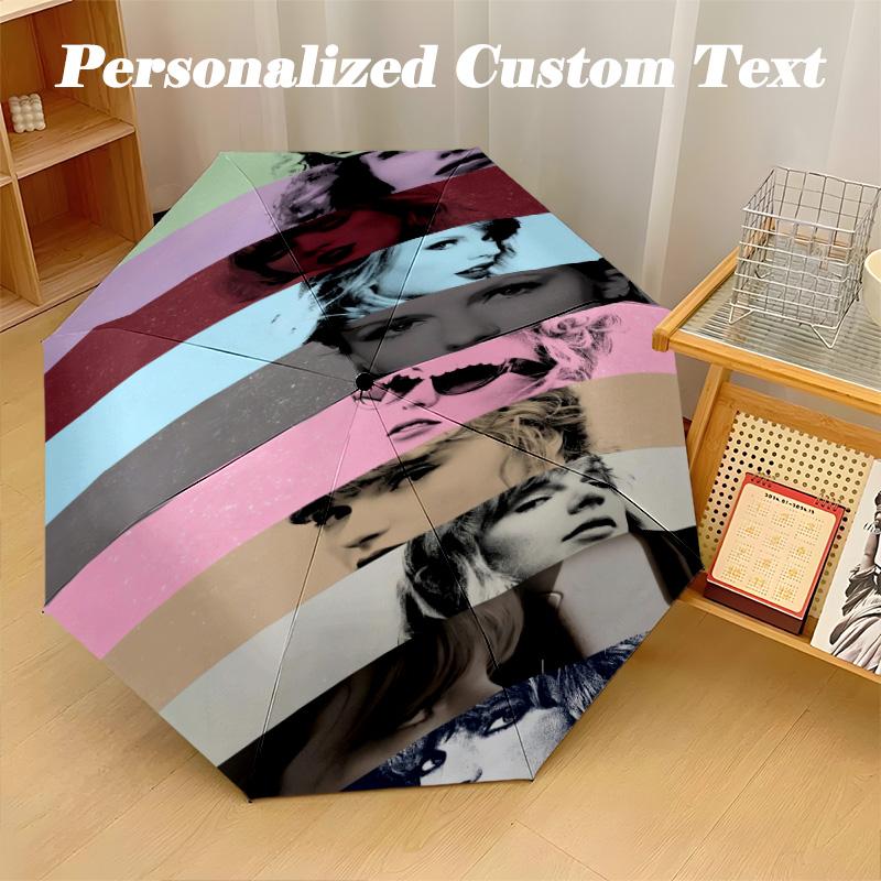Portable Auto Folding Umbrella,Taylor Swift 8 Rib Waterproof Umbrella For Camping Commute